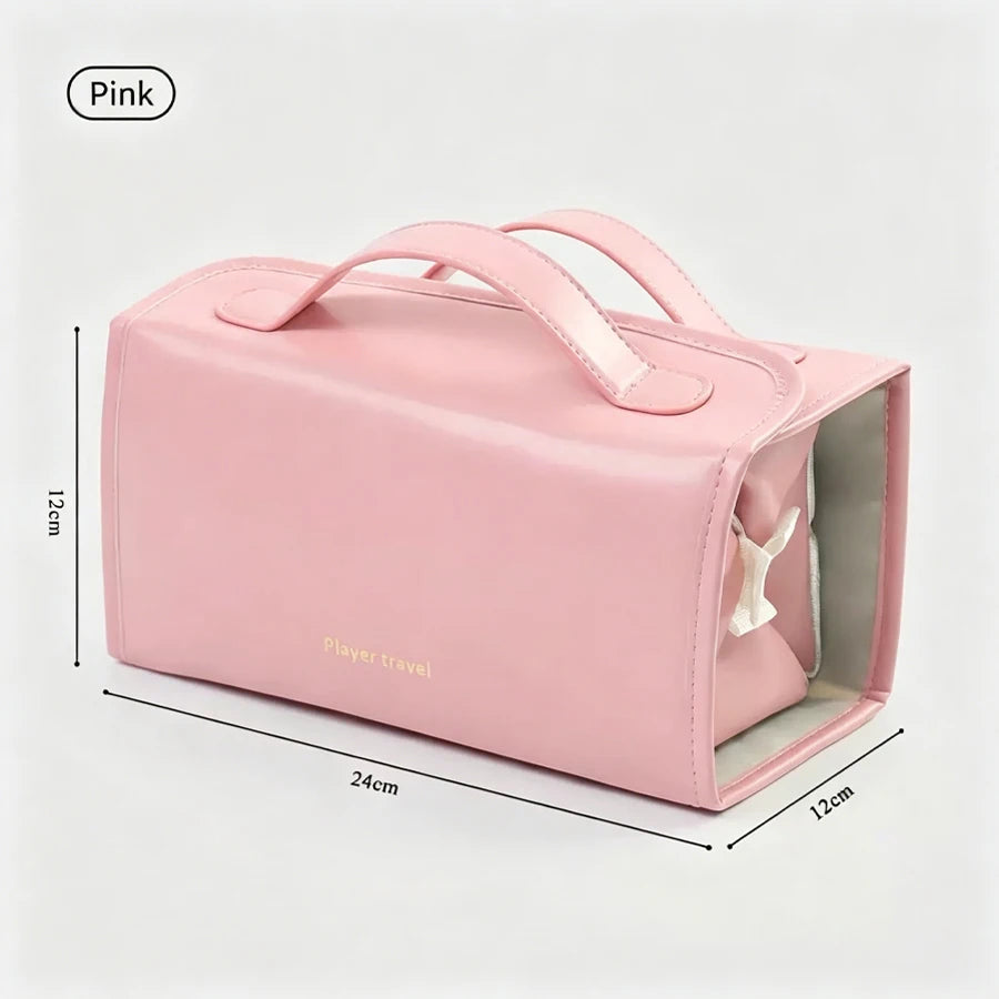 Women's Cosmetic Bag - Foldable, Detachable, Large Capacity Toiletry Bag, Suitable for Travel, Portable, Four-In-One, Handheld