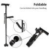 Foldable Glorious™ Folding LED Walking Stick with anti-slip base and adjustable height.