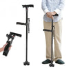 Glorious™ Folding LED Walking Stick with adjustable height and anti-slip base.