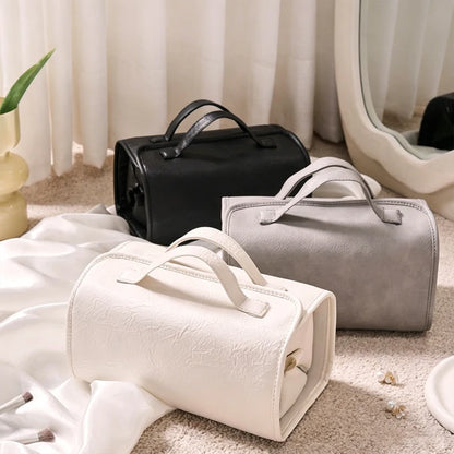 Women's Cosmetic Bag - Foldable, Detachable, Large Capacity Toiletry Bag, Suitable for Travel, Portable, Four-In-One, Handheld